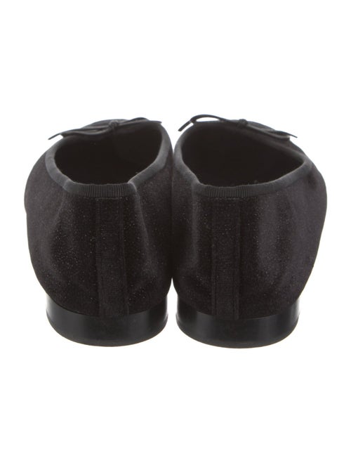 Chanel Interlocking CC Logo Velvet Ballet Flats