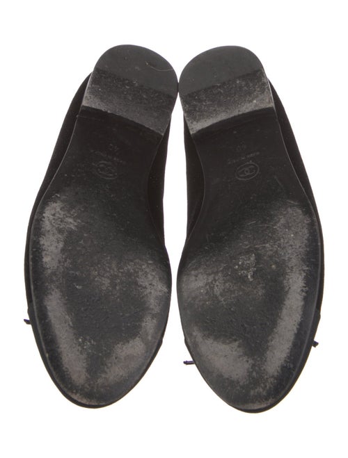 Chanel Interlocking CC Logo Velvet Ballet Flats