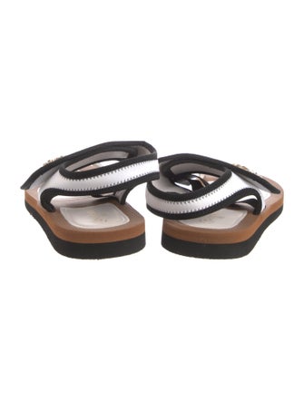Chanel Interlocking CC Logo Nylon Slides