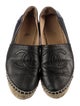 Chanel Interlocking CC Logo Lambskin Espadrilles