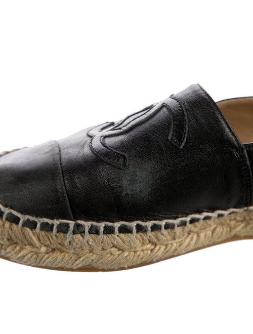 Chanel Interlocking CC Logo Lambskin Espadrilles