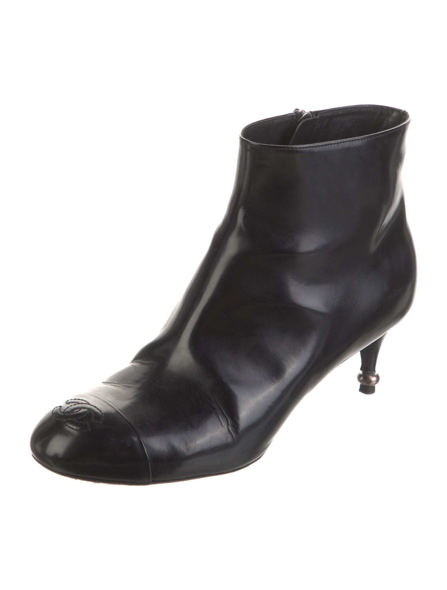 Chanel 2014 Interlocking CC Logo Boots