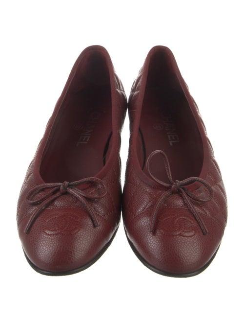 Chanel Interlocking CC Logo Bow Accents Ballet Flats