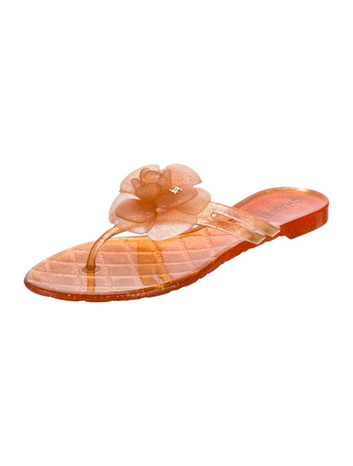 Chanel Interlocking CC Logo Rubber Slides