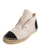 Chanel Interlocking CC Logo Lambskin Espadrilles