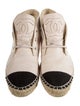 Chanel Interlocking CC Logo Lambskin Espadrilles
