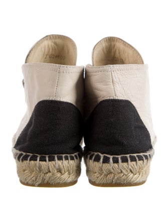 Chanel Interlocking CC Logo Lambskin Espadrilles
