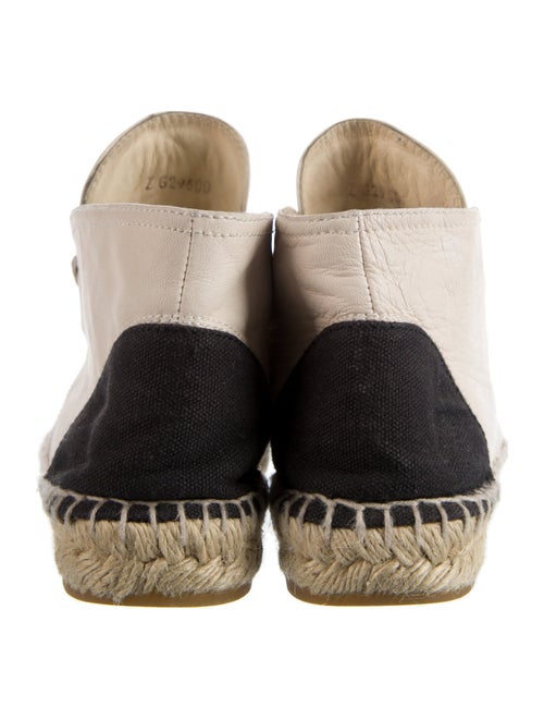 Chanel Interlocking CC Logo Lambskin Espadrilles
