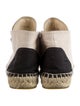 Chanel Interlocking CC Logo Lambskin Espadrilles