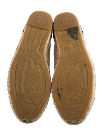 Chanel Interlocking CC Logo Lambskin Espadrilles