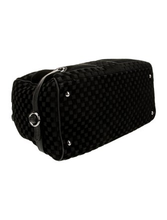 Chanel Velvet Checkered Shoulder Bag