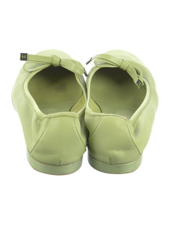 Chanel Interlocking CC Logo Leather Ballet Flats