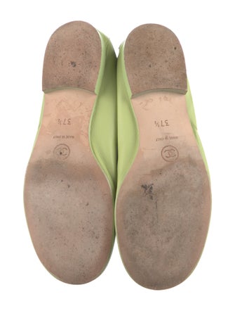 Chanel Interlocking CC Logo Leather Ballet Flats