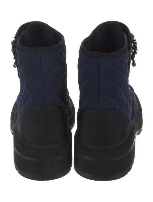 Chanel 2022 Interlocking CC Logo Combat Boots