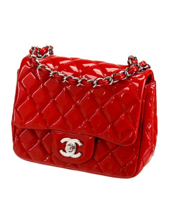 Chanel Classic Patent Mini Square Flap Bag