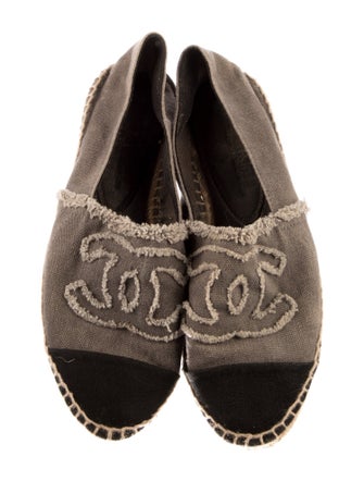 Chanel Interlocking CC Logo Canvas Espadrilles