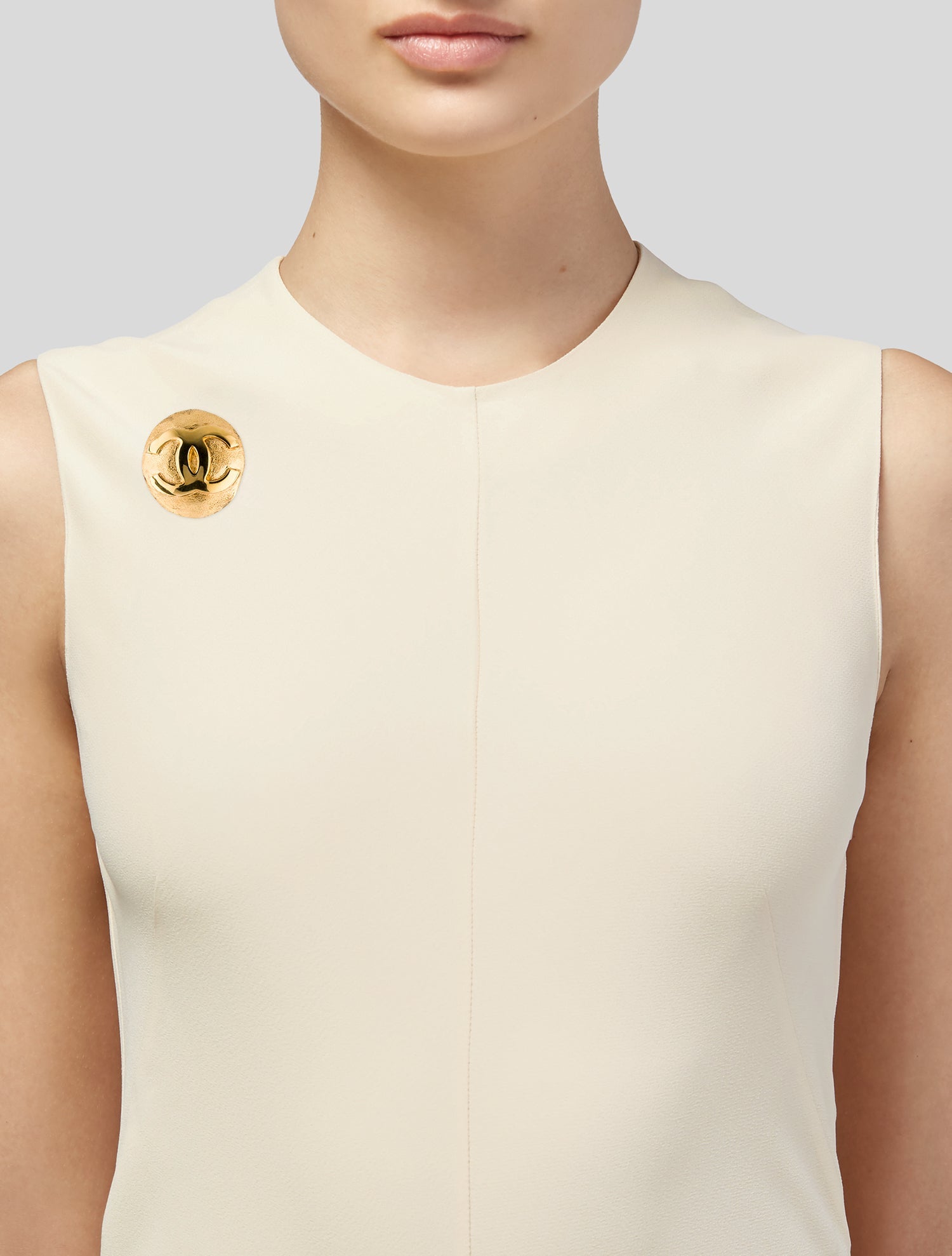 Chanel Vintage CC Logo Brooch