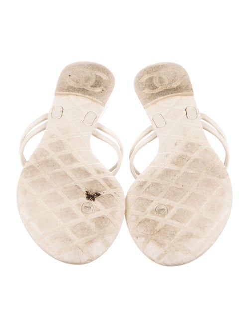 Chanel Interlocking CC Logo Rubber Slides