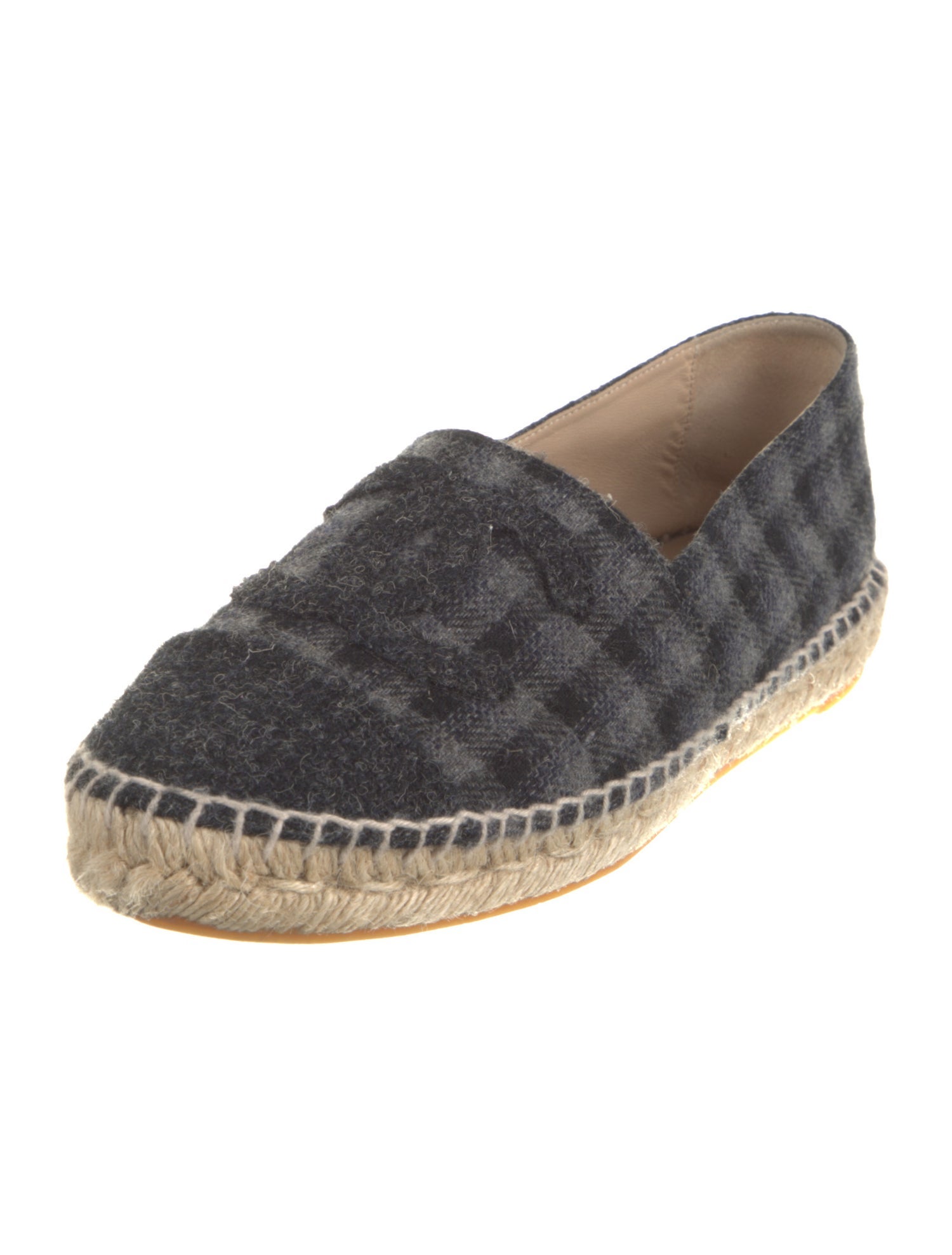 Chanel Interlocking CC Logo Wool Espadrilles