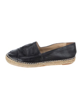 Chanel Interlocking CC Logo Lambskin Espadrilles