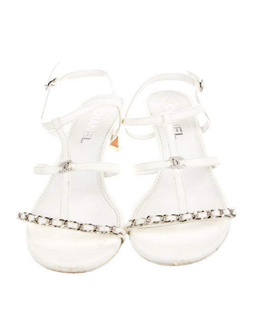Chanel 2023 Interlocking CC Logo Slingback Sandals