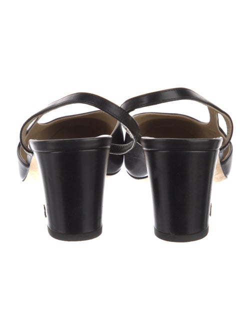 Chanel Interlocking CC Logo Goat Leather Slingback Pumps