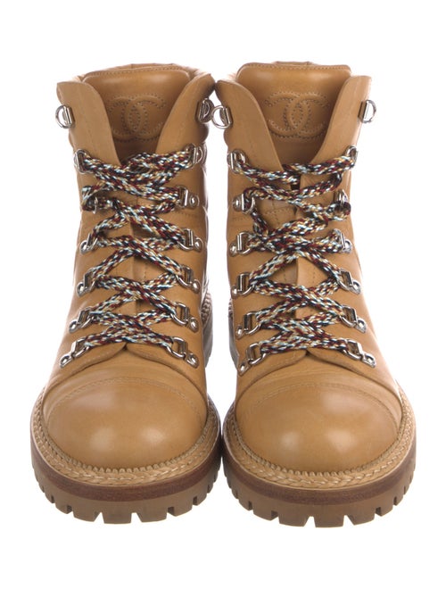 Chanel 2018 Interlocking CC Logo Combat Boots