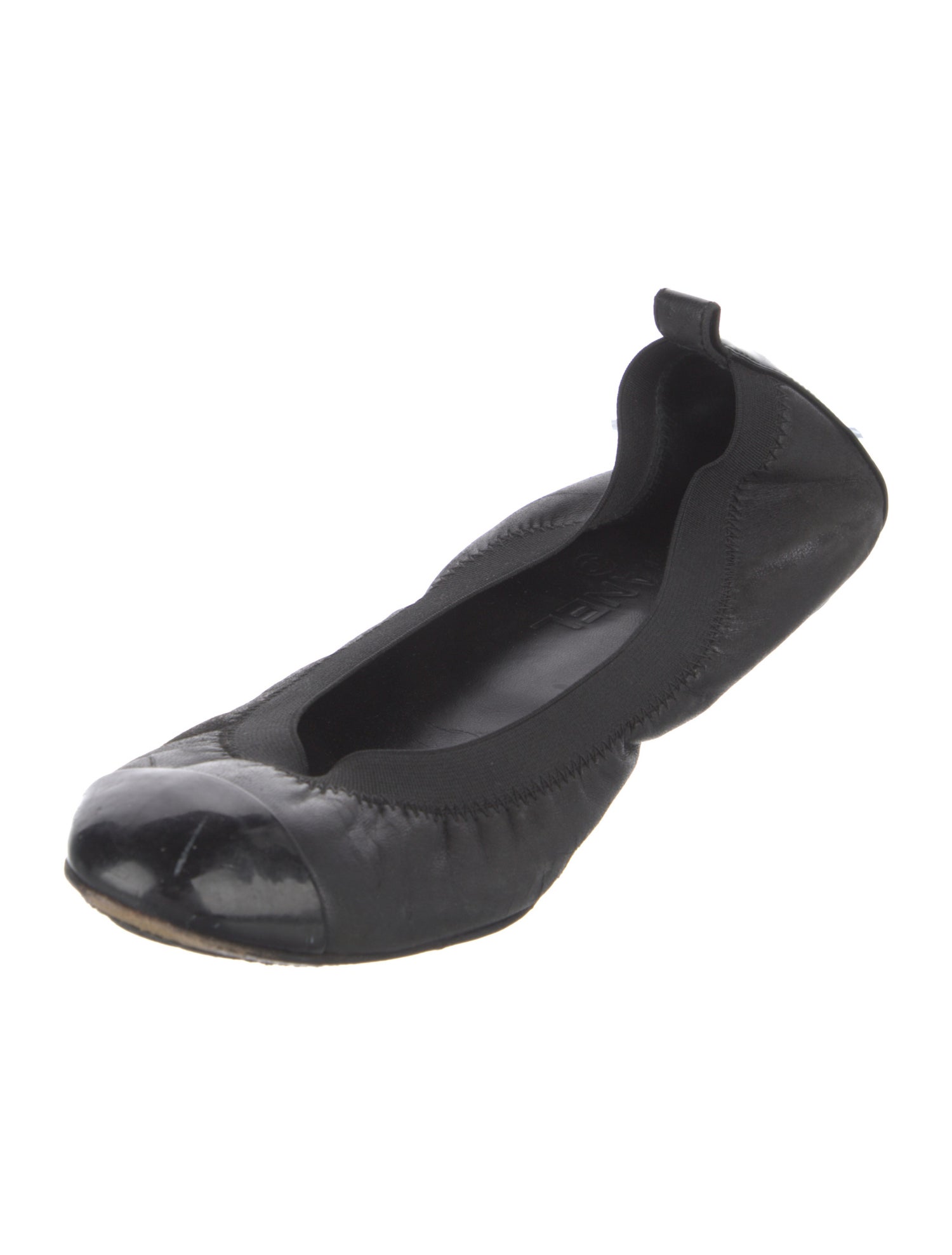 Chanel Interlocking CC Logo Lambskin Flats