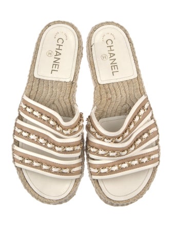 Chanel 2020 Chain-Link Accent Espadrilles