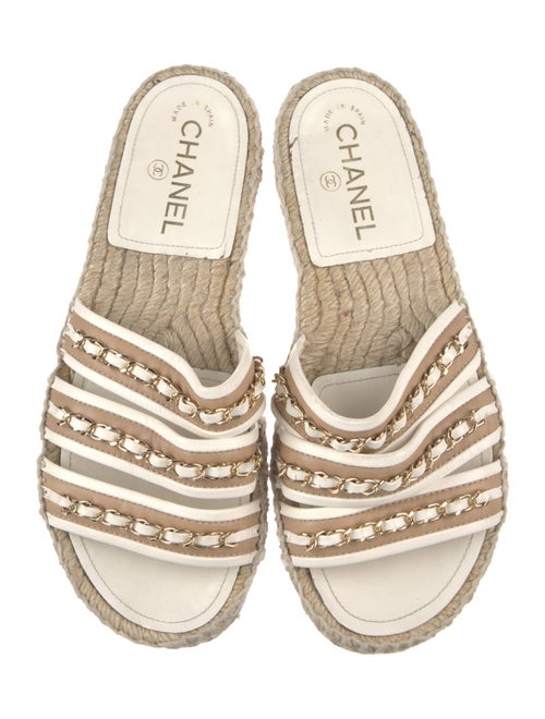 Chanel 2020 Chain-Link Accent Espadrilles