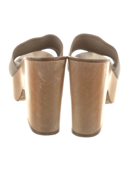 Chanel Interlocking CC Logo Leather Slides