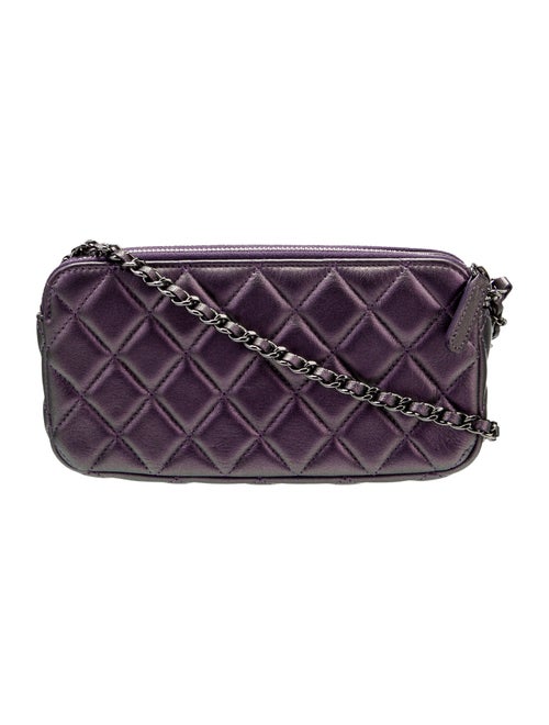 Chanel Double Zip Clutch w/ Chain