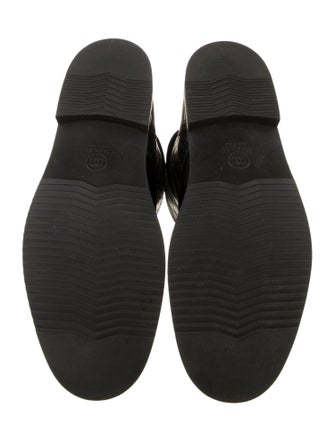 Chanel Interlocking CC Logo Suede Combat Boots