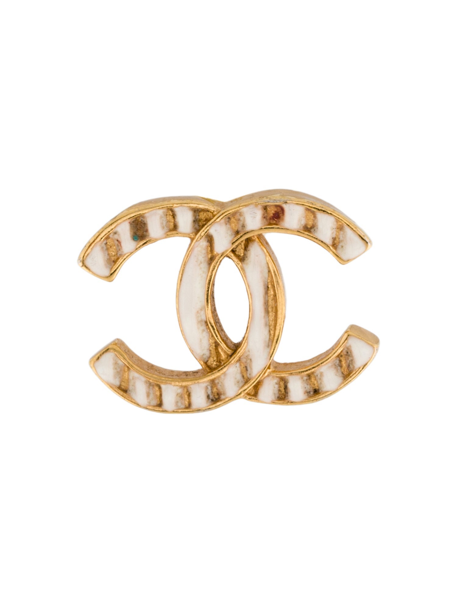 Chanel 2023 Enamel CC Single Stud Earring