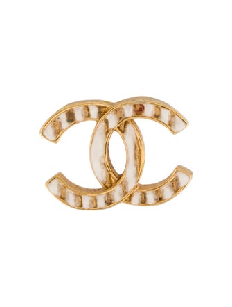 Chanel 2023 Enamel CC Single Stud Earring