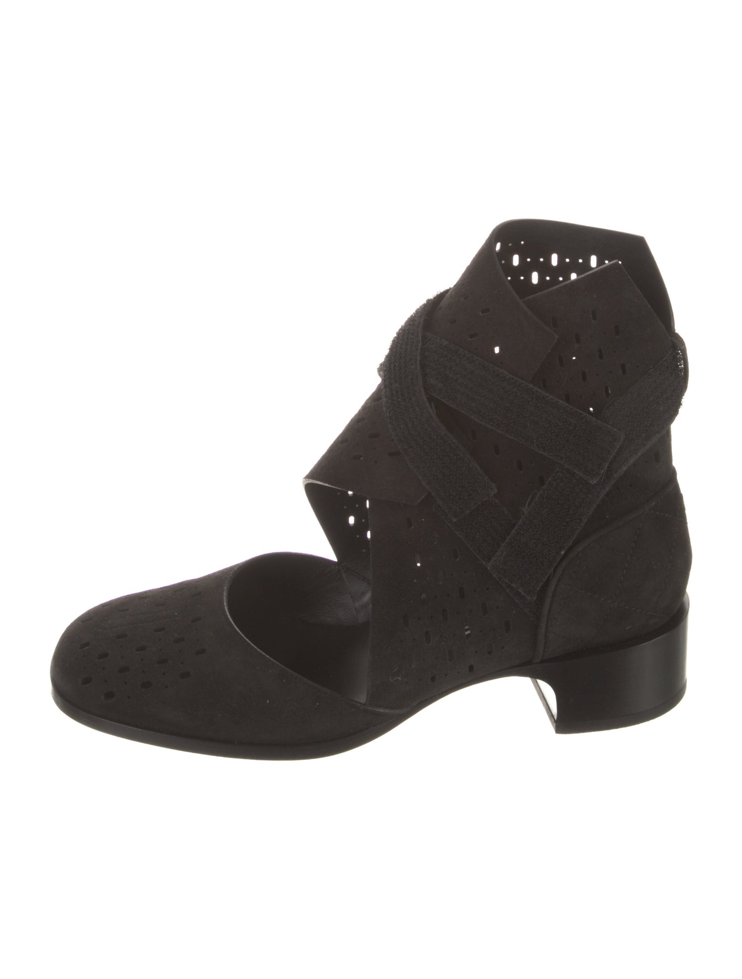 Chanel Interlocking CC Logo Suede Lace-Up Boots