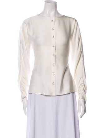 Chanel 2017 Silk Button-Up Top