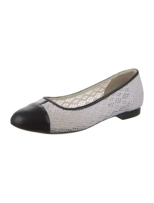 Chanel Interlocking CC Logo Lasercut Accents Ballet Flats