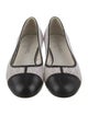 Chanel Interlocking CC Logo Lasercut Accents Ballet Flats