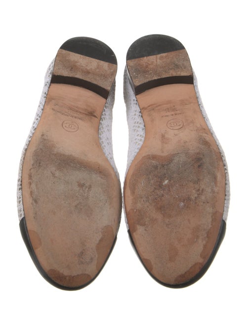 Chanel Interlocking CC Logo Lasercut Accents Ballet Flats