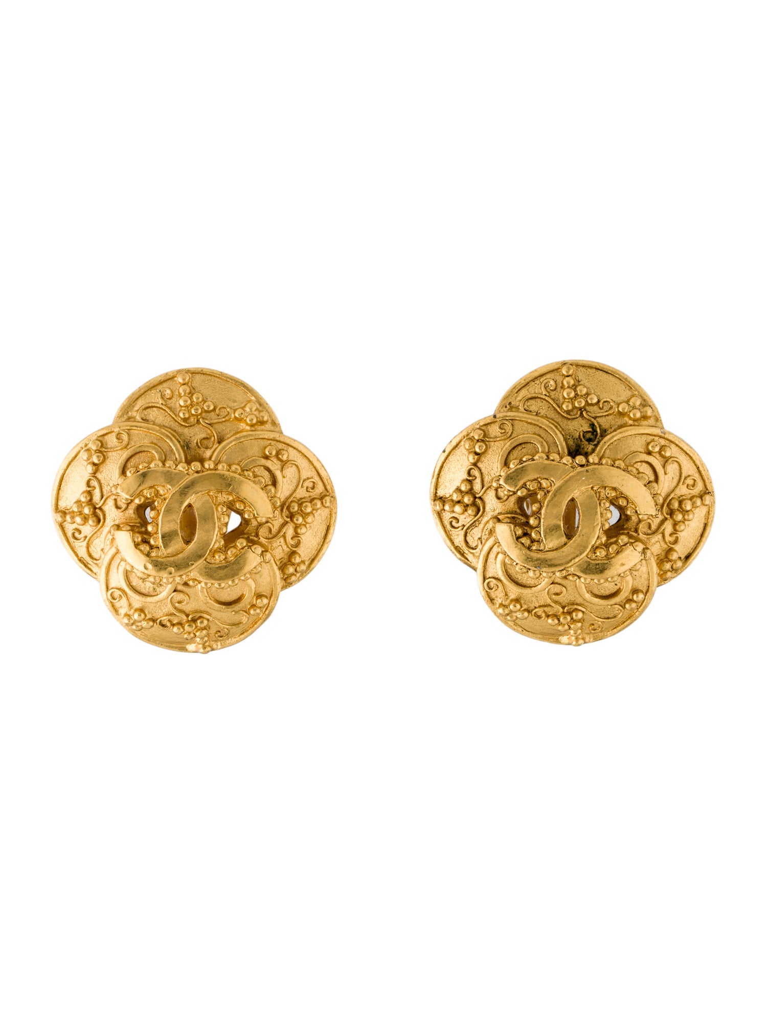 Chanel Vintage CC Clip-On Earrings