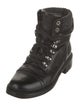 Chanel Interlocking CC Logo Leather Combat Boots