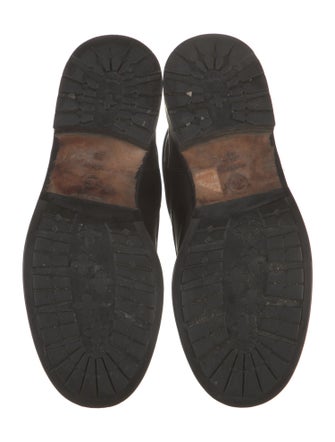 Chanel Interlocking CC Logo Leather Combat Boots