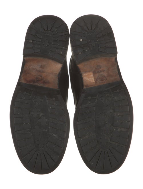 Chanel Interlocking CC Logo Leather Combat Boots