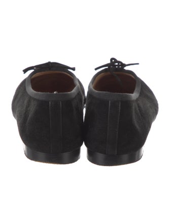 Chanel Interlocking CC Logo Suede Ballet Flats