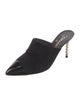 Chanel Interlocking CC Logo Suede Mules