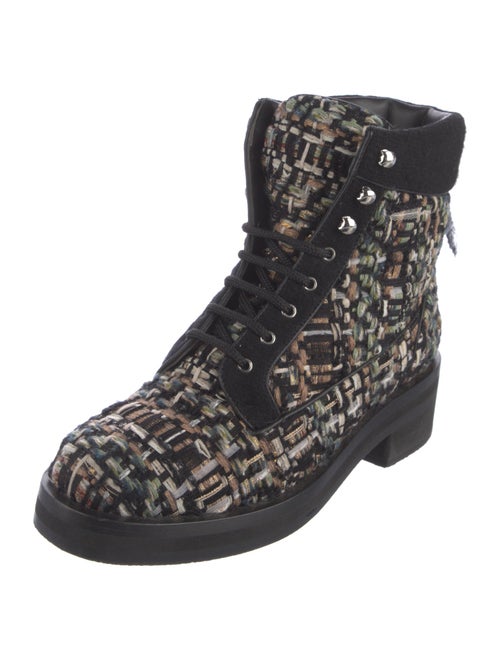 Chanel Interlocking CC Logo Combat Boots