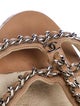 Chanel Interlocking CC Logo Leather T-Strap Sandals