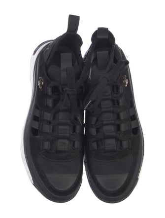 Chanel Interlocking CC Logo Suede Sneakers