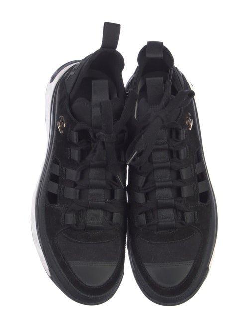 Chanel Interlocking CC Logo Suede Sneakers